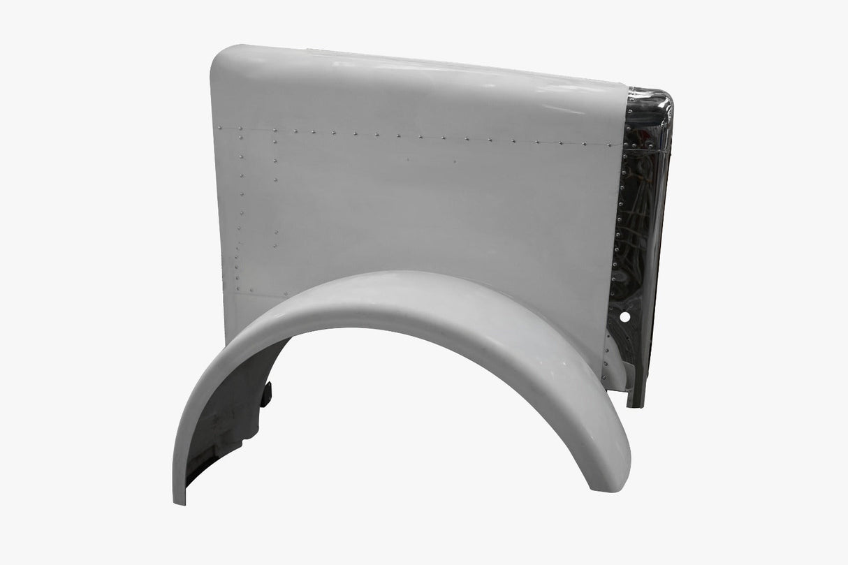 Durabuilt Fiberglass Hood, SS Grill, Surround for Peterbilt 379 Short