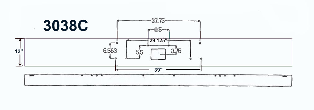 Peterbilt 377 Parachoques de acero cromado sin orificios para luz antiniebla