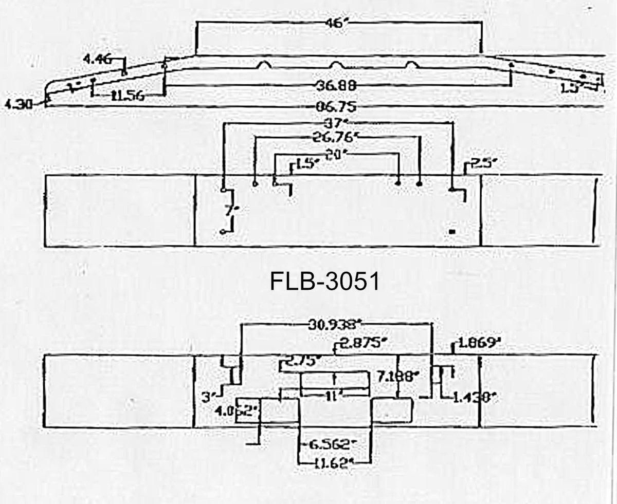 Freightliner FLD-120 new aftermarket chrome bumper. 12", USA made