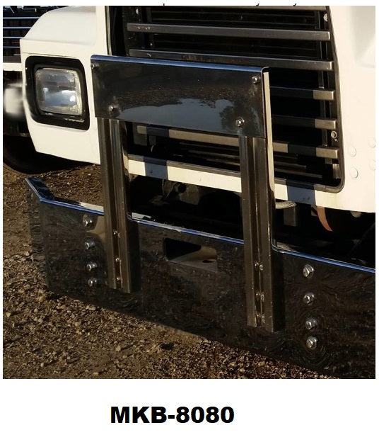 Mack RD 688S & RD 6900S Granite and DM new aftermarket steel chrome grille guard.
