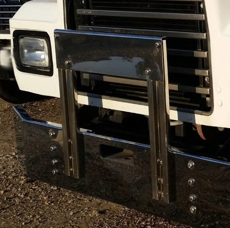 Mack RD 688S & RD 6900S Granite and DM new aftermarket steel chrome grille guard.