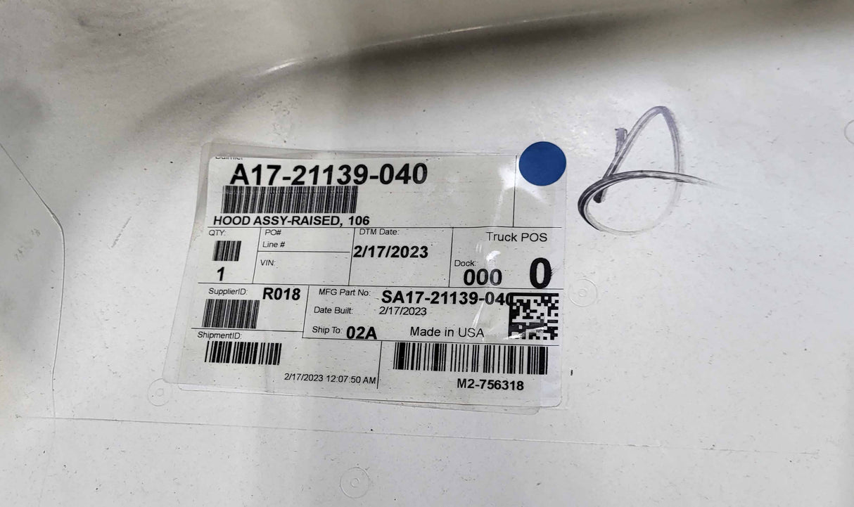 Freightliner M2 106 Hood W/Valance, OEM Take Off, U23136