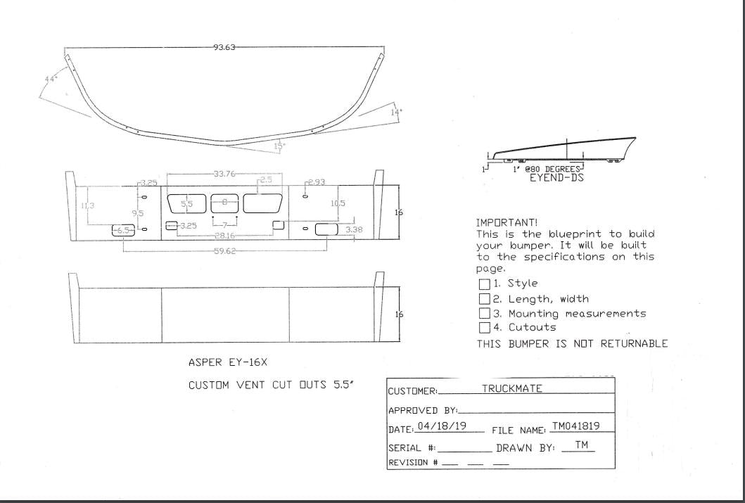 Parachoques cromado International LT625