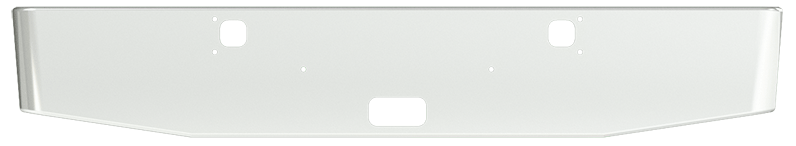 Aftermarket Chrome Steel Bumper, Fits Kenworth W900L Without Fog Lights