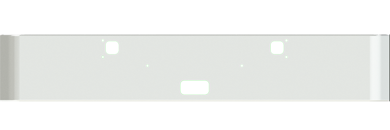 Aftermarket Chrome Steel Bumper, Fits Kenworth W900L & W900B