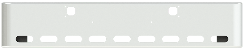 9 oval cutouts, 18" Steel Chrome Bumper