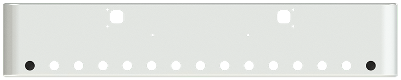 Parachoques de acero cromado Kenworth W900L y W900B con recortes de luz redondos