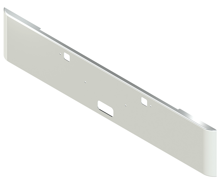 Parachoques de acero cromado Kenworth W900B sin recortes de luz antiniebla