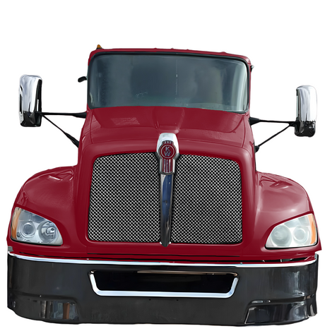 Kenworth T-270 y T-370 Cosblem Parachoques de acero cromado de 16"