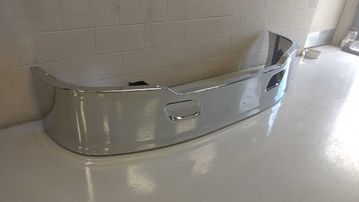 DuraBuilt Kenworth T680 Steel Chrome Bumper | 17" W/Tow Holes | KWB-680C