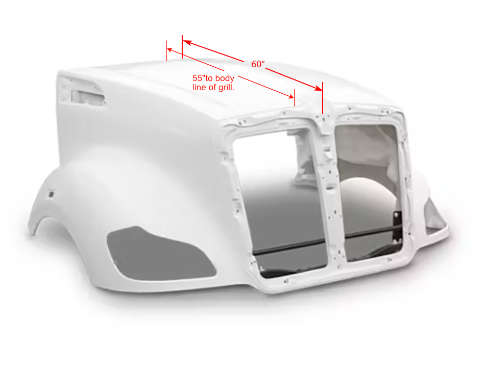 Value HD-Fiberglass Modified Design Replacement Hood for Kenworth T-680, L29-1293-