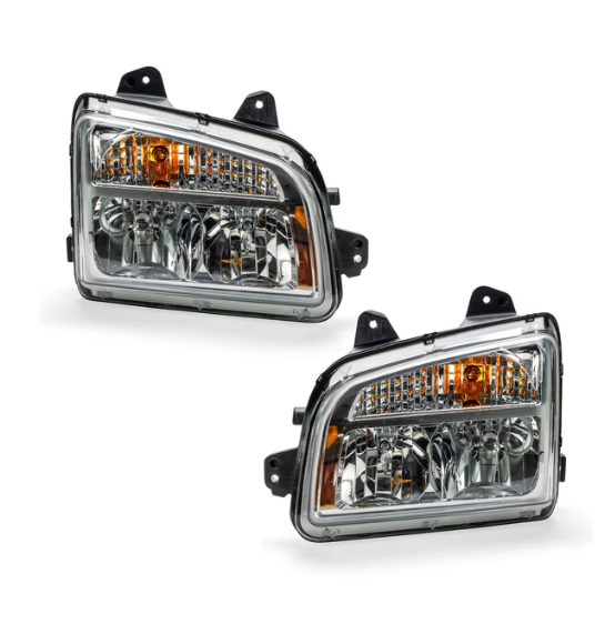 Value HD-Chrome Halogen Headlight, Fits Kenworth T880 Left Side