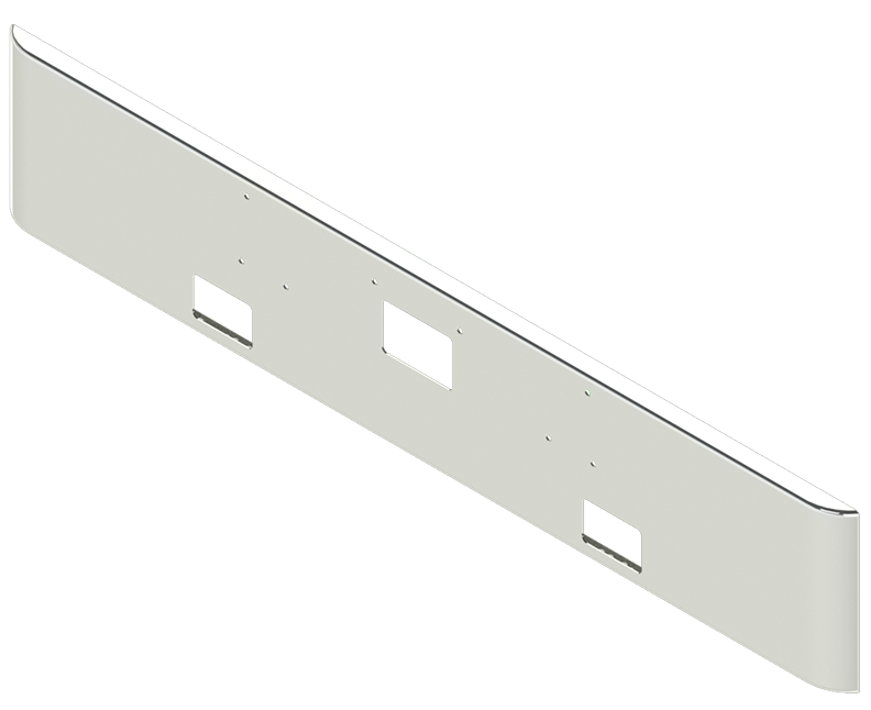 Peterbilt 379/357 Acero Cromo 18? Parachoques Ultra Max con orificios para luz antiniebla
