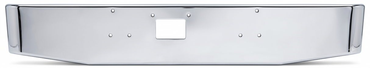 DuraBuilt Peterbilt 379 Stainless Steel Bumper | 16" Tapered & Rolled | No Fogs | PBB-570SS6TR4