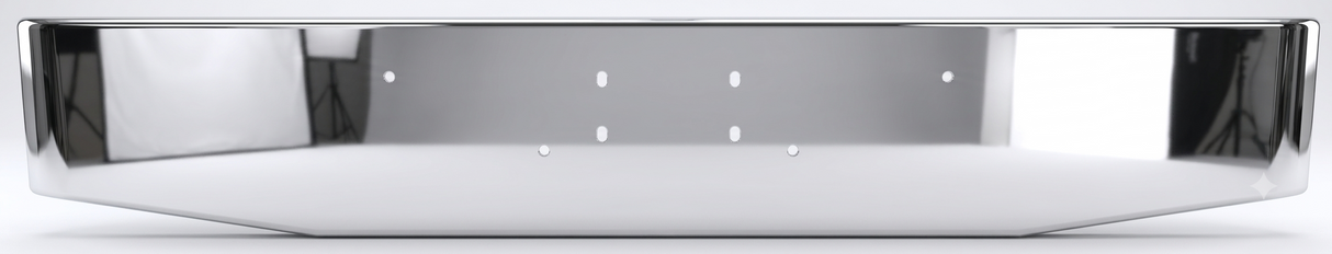 DuraBuilt Peterbilt 365 / 367 / 388 / 389 / 567 Stainless Steel Bumper | 16" Tapered & Rolled | Bolt-On Tow Pin | PBB-870SS6TR4