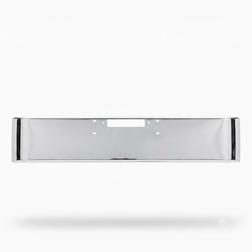 DuraBuilt Western Star 4800 / 4900 / 4964 Steel Chrome Bumper | 18" Texas Square | WSB-3064-C