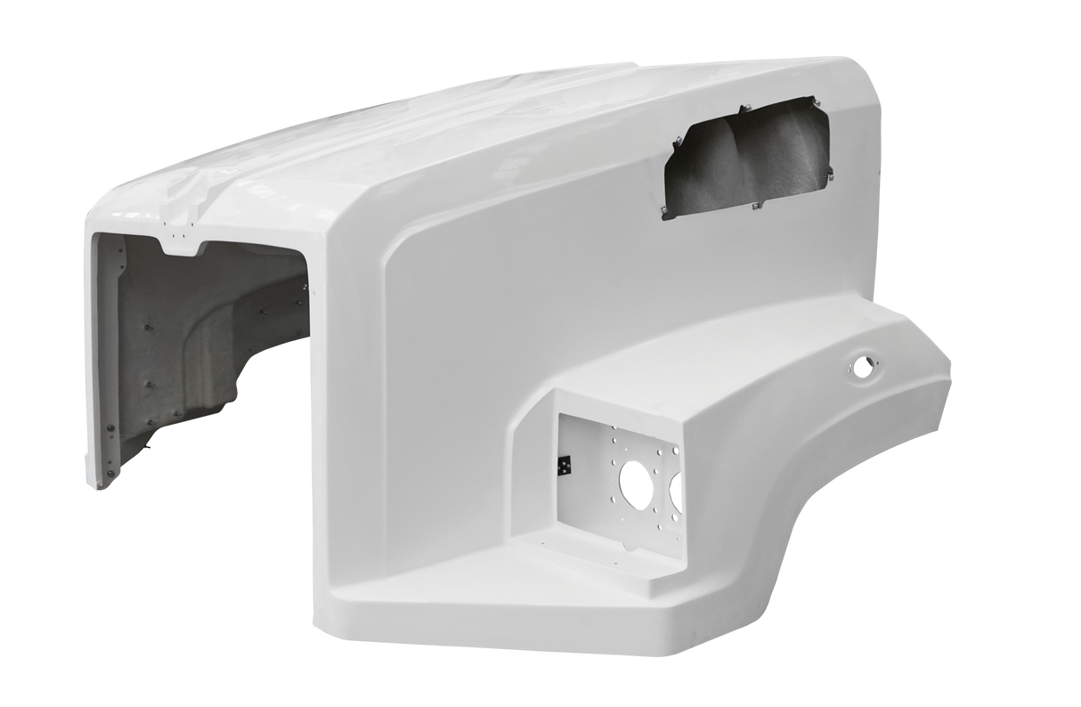 Durabuilt Fiberglass Hood for Western Star 4700 Set Back, w/o hinge bar