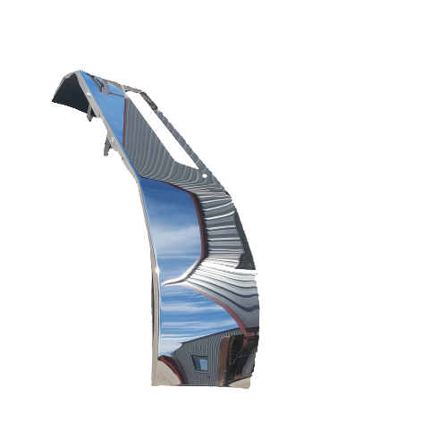 Aftermarket Chrome 16" Steel Bumper, Fits Kenworth T-270 & T-370