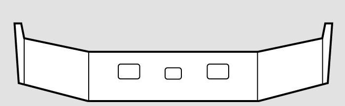 Freightliner FL 60 70 80 Bumper Steel Chrome - Big Truck Hoods