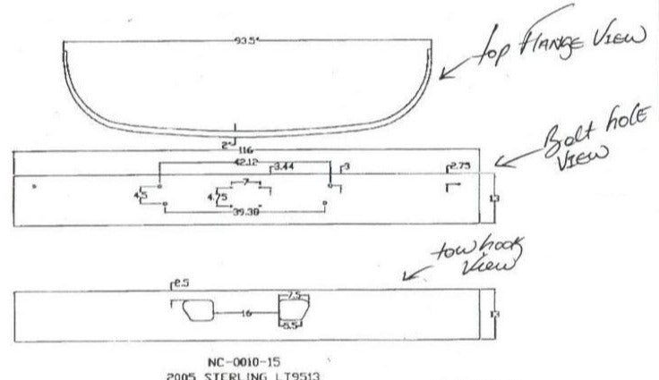 Sterling LT-9500 Steel Chrome Bumper