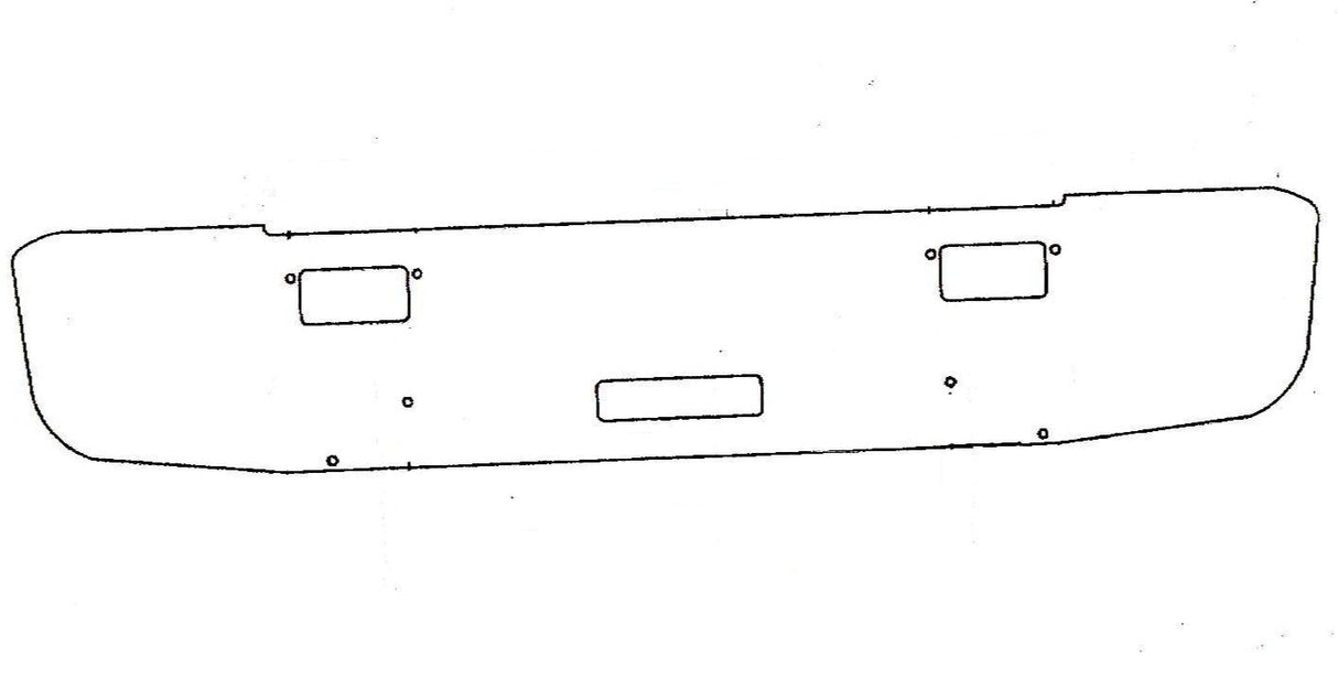 Mack Superliner II Steel Chrome Bumper without Foglights