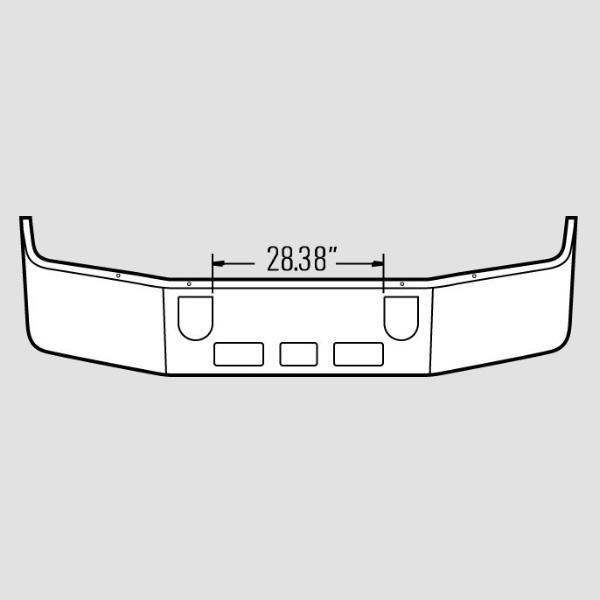 Mack CX-Vision Steel Chrome Bumper - Big Truck Hoods