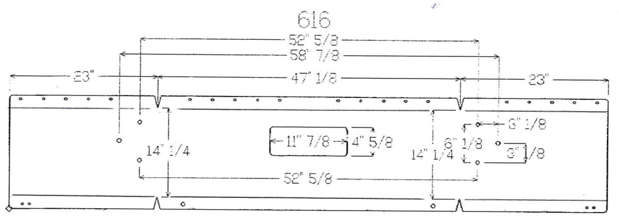 Mack CL Series with 1 Tow Hole Steel Chrome Bumper