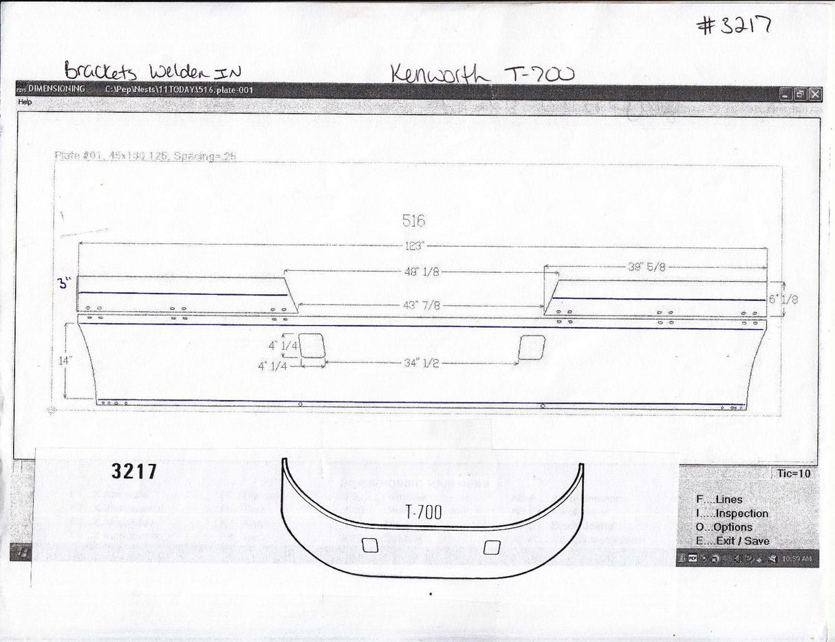 Parachoques de acero cromado Kenworth T-700
