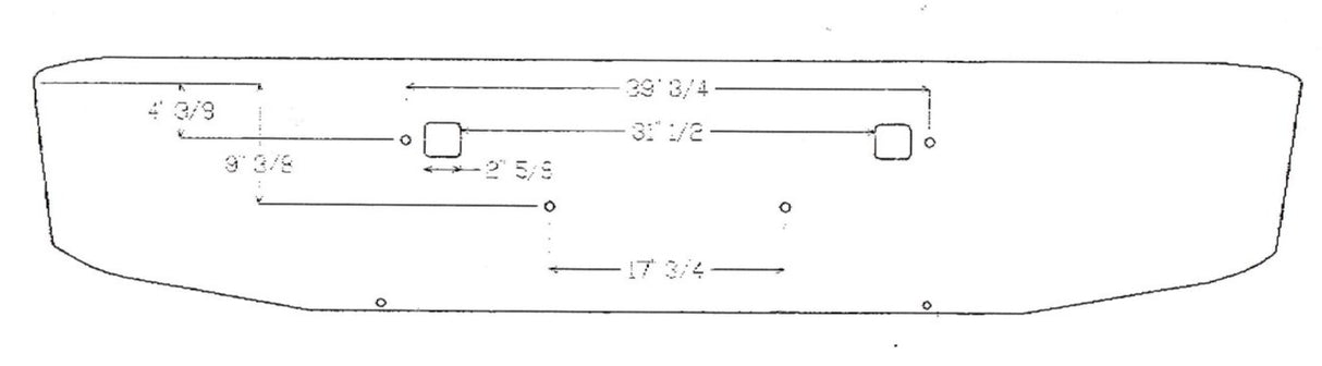 Peterbilt 389 / 388 Steel Chrome Bumper With Tapered Ends - Big Truck Hoods