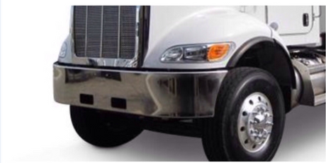 16" Steel Chrome Bumper for Peterbilt 348 - Big Truck Hoods
