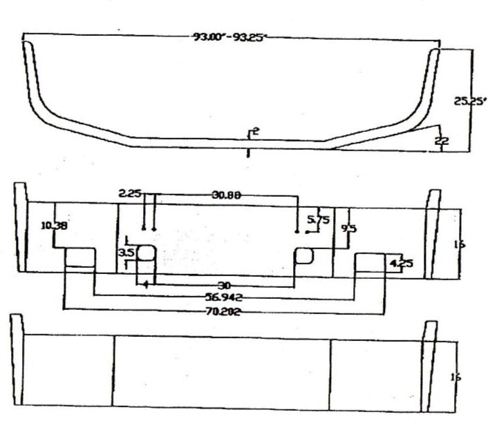 Peterbilt 387 Steel Chrome Bumper - Big Truck Hoods