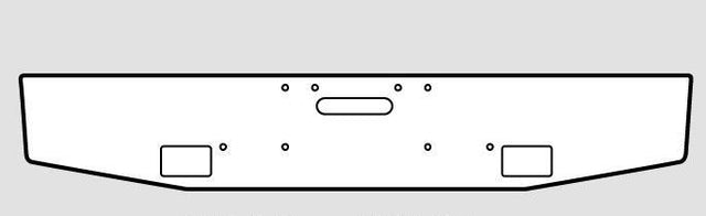 Freightliner Classic Steel Chrome Bumper Tapered Ends 1984-Later With Fog Light Hole Cutouts 8 Bolt - Big Truck Hoods