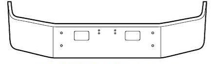 GMC C4500 / C5500 Steel Chrome Bumper - Big Truck Hoods