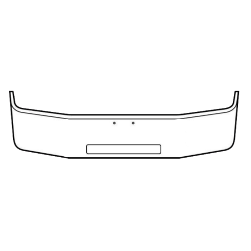 14" Steel Chrome Bumper for Peterbilt 335
