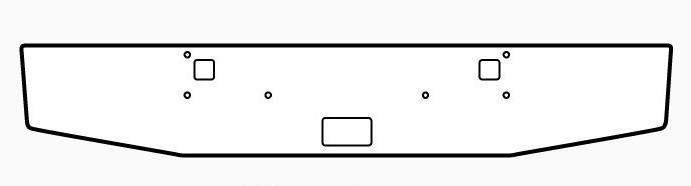 Kenworth W900L Steel Chrome Bumper Without Fog Lights - Big Truck Hoods