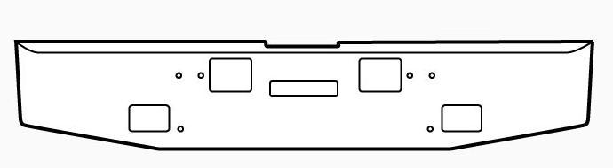 Freightliner Classic Bumper With Fog Light Hole Cutouts - Big Truck Hoods