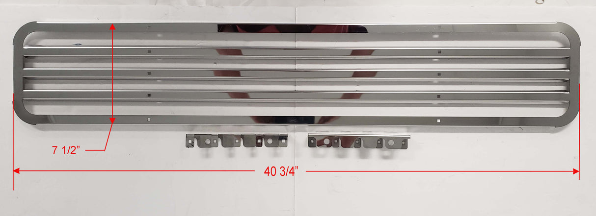 Freightliner Coronado Stainless Steel Bumper Grille, Will not fit OEM Bumper