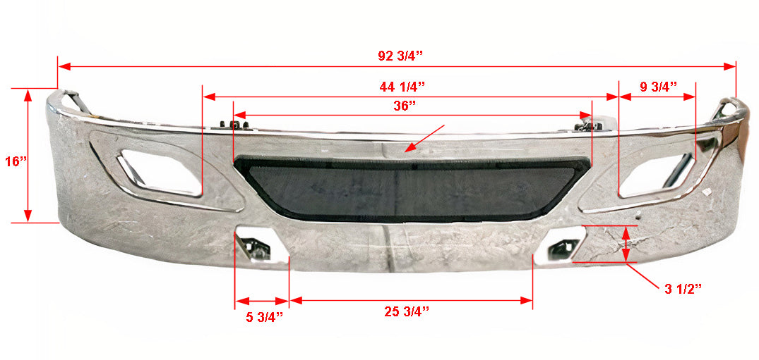 International ProStar SS Clad Aluminum Bumper