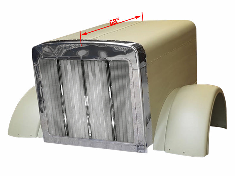 Durabuilt Aluminum Hood, Grill, Surround for Peterbilt 379 Extended