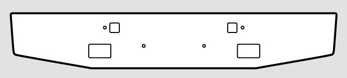 Peterbilt 389 / 388 Steel Chrome Bumper With Tapered Ends & Fog Light Hole Cutouts - Big Truck Hoods
