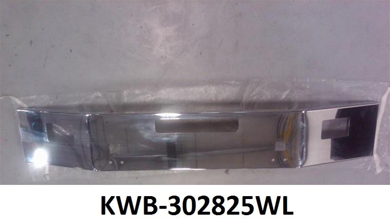 Kenworth T-800 Steel Chrome Bumper With Fog Light Hole Cutouts - Big Truck Hoods