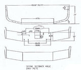 Peterbilt 377 Setback Axle Steel Chrome Bumper With Fog Light Hole Cutouts