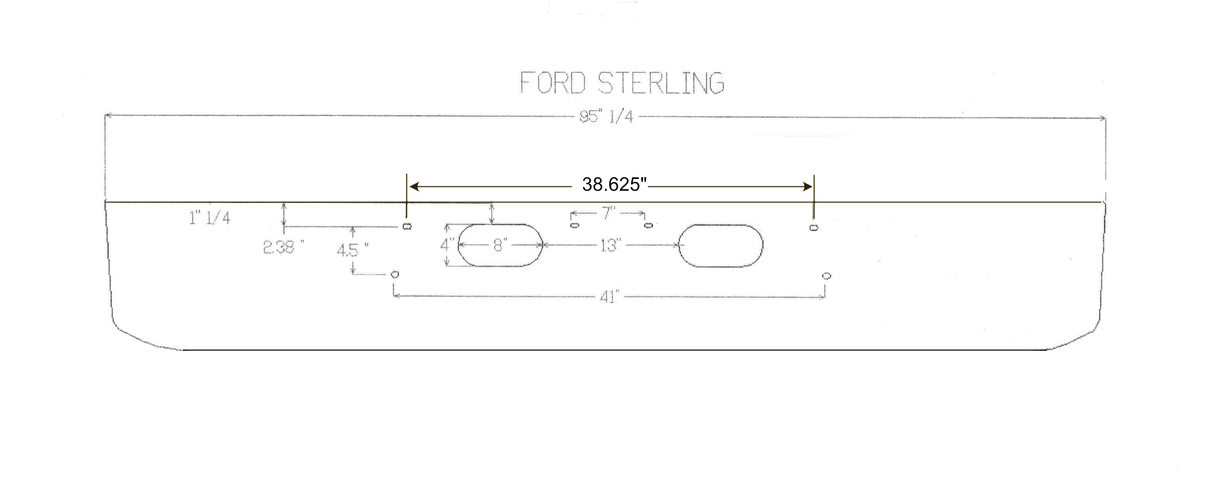 Sterling Set Forward Axle Series Steel Chrome Bumper