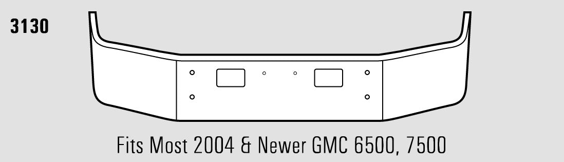 GMC C6500 C7500 Steel Chrome Bumper 2004-Newer 3130