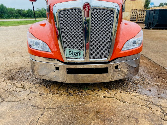 Aftermarket Chrome Steel Bumper, Fits Kenworth T-680 2023 & Newer