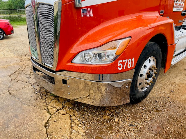Aftermarket Chrome Steel Bumper, Fits Kenworth T-680 2023 & Newer