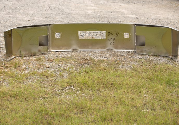 Steel Chrome Bumper without Fog Light Cutouts For Peterbilt 386