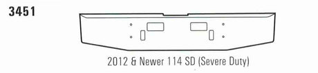 Freightliner 114SD Set Forward Axle Bumper 3451