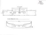 T-680 chrome steel bumper with radar cutout, print