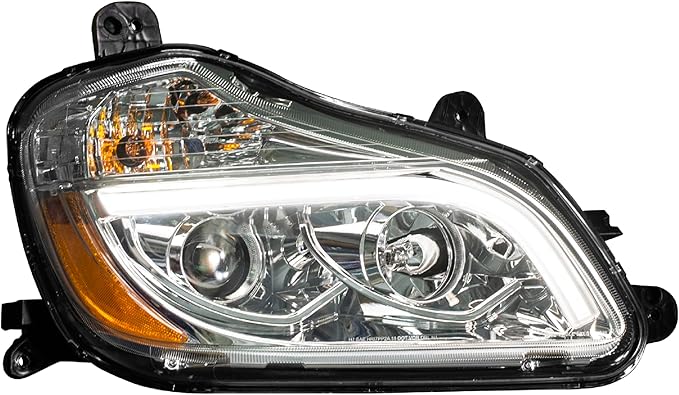 Eagle Eyes Headlight, Fits Kenworth T680 Chrome Projector Headlights Right Side, KW2503102